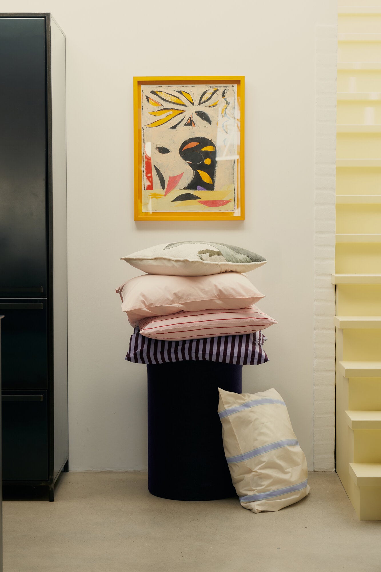 Percale hovedpudebetræk, 60x63 cm – Wine & Lavender blue